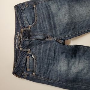 American Eagle Womens Stretch Jeans size 2 Regular Blue Boy Fit